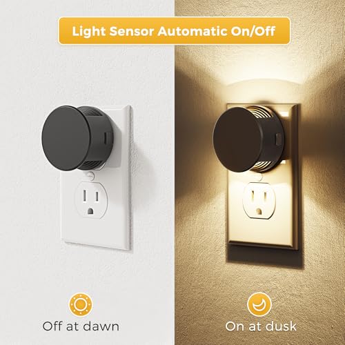 Image of L LOHAS LED Night Lights Plug into Wall,[2-Pack] Plug in Night Light with | Dusk to Dawn Sensor,Brightness Adjustable,3000K Warm White,Dimmable Nightlight for Adults Hallway Bathroom