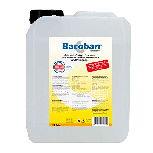 Preisvergleich Produktbild BACOBAN® Langzeit Flächendesinfektion, wasserbasiert - Fertiglösung, 3 Liter Desinfektion gegen Viren und Baterien