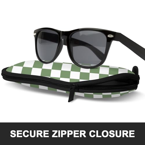 Image of Sunglasses Soft Case, Ultra Light Portable Neoprene Zipper Glasses Case for Men Women