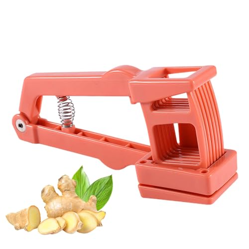 Joberio Cortadora de Ajo Fina - Cortadora Manual de Ajo - Cortadora de Alimentos de Grado Alimentario, Cortadora de Frutas Compacta para Cortar Sin Esfuerzo, Rebanar
