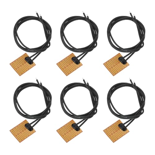 MECCANIXITY 6pcs Heater Film Heating Plate, 2.8W 5V Polyimide Heat Pad Adhesive PI Heater Elements Film 25mmx20mm Heater Strip for Constant Temperature