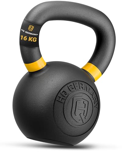 HQ Germany® Powdercoat Kettlebell | Vollguss | 2-32kg | Starter-Sets | ±2,0% Gewichtstoleranz, Gewicht:16KG