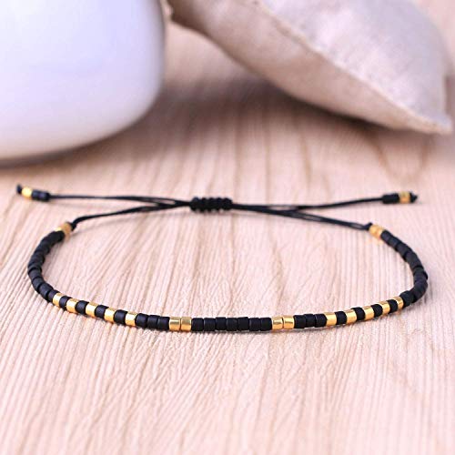 Image of C.QUAN CHI Handmade Friendship Beaded Bracelet Adjustable Colorful Miyuki Beads Bracelet