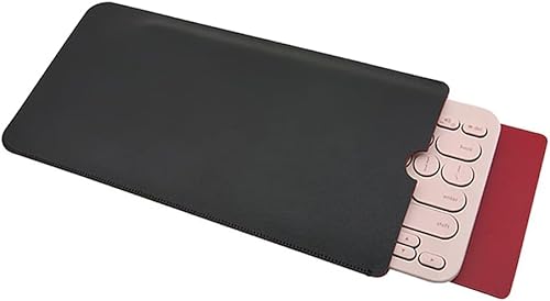 ENJOY-UNIQUE Keyboard Protective Case Cover Compatible with Logitech Pebble Keys 2 K380s, K380, PU Leather Portable Travel Case Sleeve Skin, Not Included Keyboard (Black)