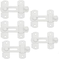 Vista 1 de szhdxsy - 5 pestillos de puerta de acero inoxidable, pestillo de seguridad para puerta, cerraduras de puerta de granero, color blanco