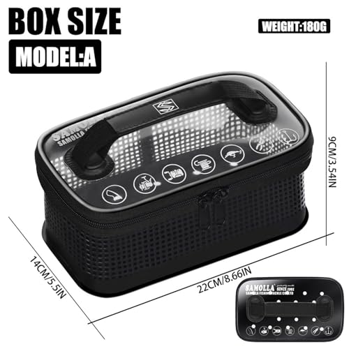 Aosekaa Bolsa de Mão para Ganchos e Equipamentos de Pesca, Curto