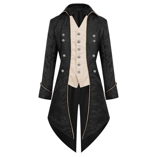 Chaqueta steampunk hombre para carnaval gótico y esmoquin medieval