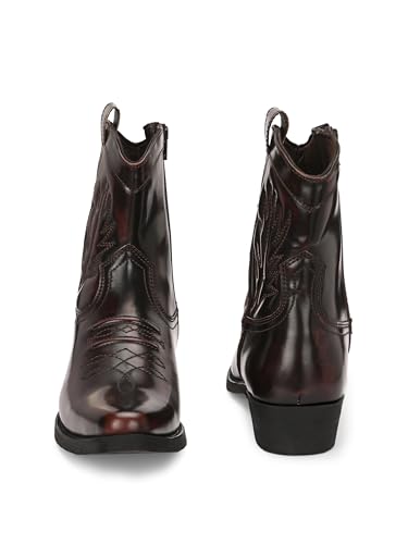 Image of Delize Black /Tan Cow Boy Chelsea Boots for Men's