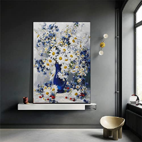 Affiche rétro de fleurs délicates pour chambre parentale
