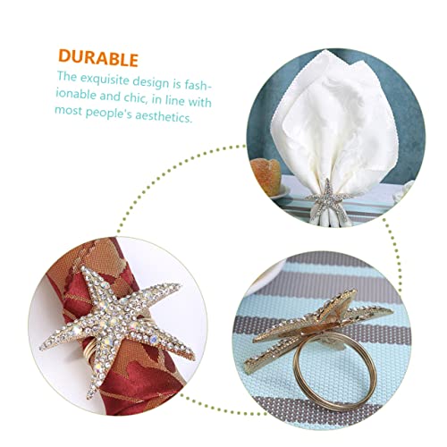 BESTOYARD 12 Peças Anéis de guardanapos de estrela do mar lar decoração de festa decoração de casa e