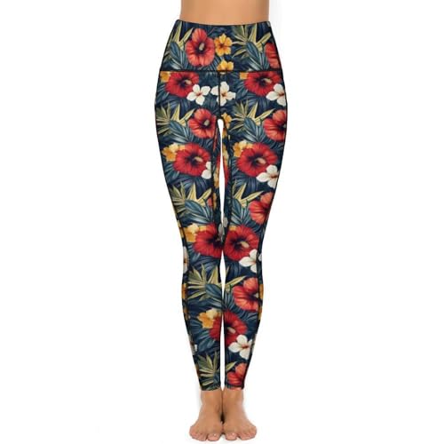 Legging imprimé fleurs tropicales taille haute anti-transpensation - 3