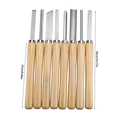 Cinceles de torno de madera en set de 8 piezas para torneado y tallado 6