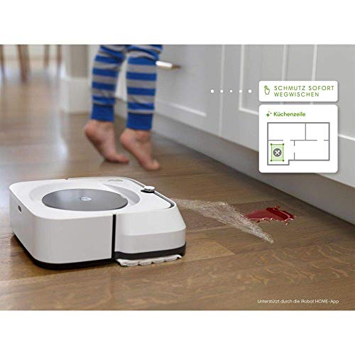 iRobot Braava m6 (m6134) Wischroboter mit WLAN, Präzisions-Sprühstrahl und erweiterter Navigation, Zeitplanreinigung, lernt und passt sich Ihrem Zuhause an, Nass- und Trockenwischen, App-Steuerung - 13