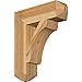 Ekena Millwork BKT06X22X26LEC04RWR Legacy Craftsman Bracket, 22"D x 26"H, Rough Sawn Western Red Cedar