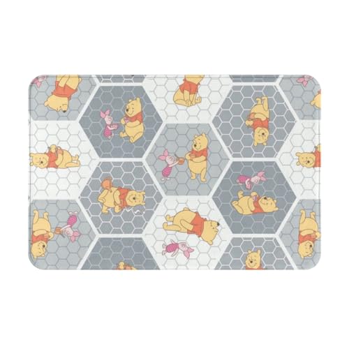 玄関マット くまのプーさん (1) トイレマット バスマット 吸水速乾 滑り止め 抗菌 防臭 丸洗い可能 おしゃれ ふわふわ 柔らかい 40×60cm
