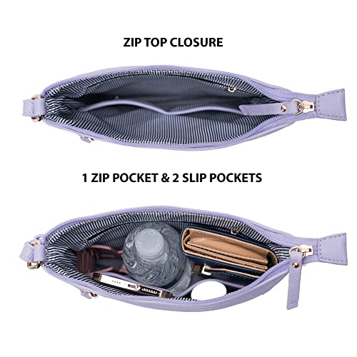 Image of Solene Crossbody Bag Functional Multi Pocket Messenger Purse Top Zip Closure Shoulder Handbag With Adjustable Strap