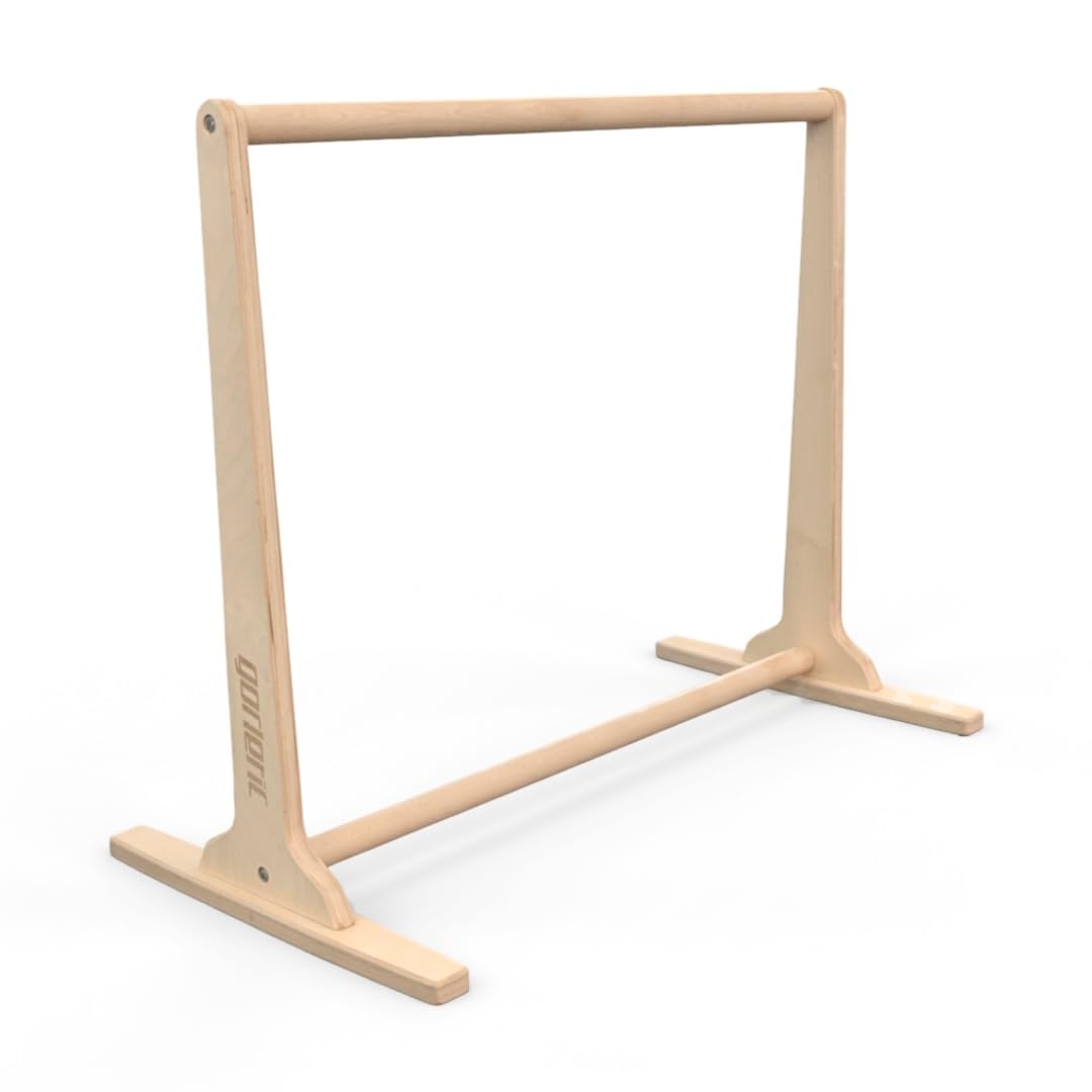 Gorletic Barra Paralela Front Lever - Estabilidad Superior Para Calistenia, Barra de Gimnasia, Base Ancha, Largo 105cm, Ideal Para Entrenamiento En Casa Y Gimnasio