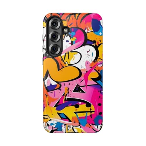 Coque rigide brillante Samsung S25 Plus art graffiti abstrait antichoc