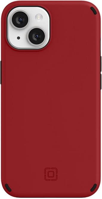 Incipio Duo Case for iPhone 14 Magsafe & Wireless Charging Compatible, Slim Dual-Layer Protective Case with 12ft Drop Protection, Shock-Absorbing, Scratch-Resistant Cover - Scarlet Red