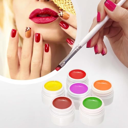 36 Farben UV Nagellack Set, Nagel Gel Farbgel mit Nail Pinsel für Gelnägel, Gel Art Farbgel Set für Nail Art und Nageldesign