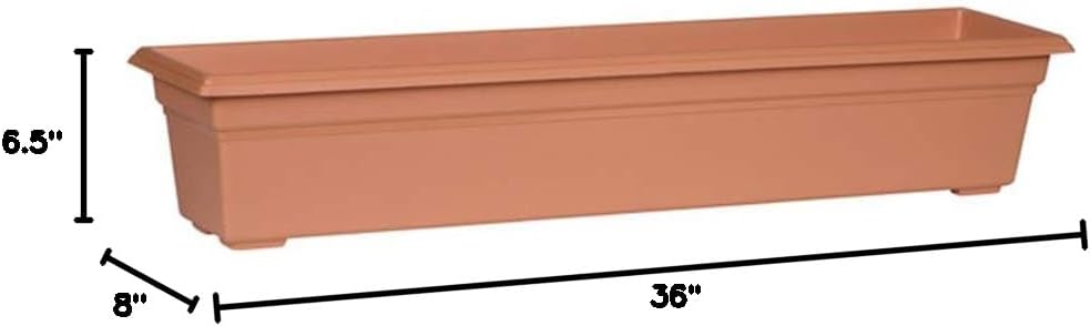 Novelty 16365 Countryside Flower Box Planter, 36-Inch, Terracotta