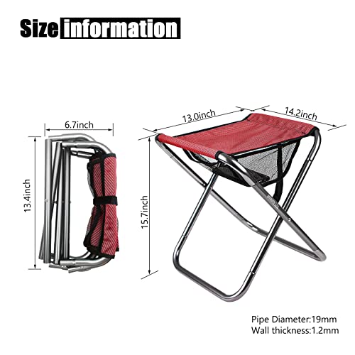 Lyhlya Camping Stool, Portable Folding Stool Xxl Size Camping Stool For Adults Aluminum Alloy Folding Stool For Travel, Camping, Hiking, Fishing, Gardening With Carry Bag #TOP2