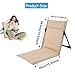 MEISO Strandmatte mit Rückenlehne, Klappbar Strandstuhl, Tragbare Strandliege Faltbarer, Campingstuhl Liegestuhl für Picknick, Garten, Wandern (Beige)