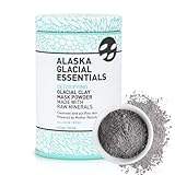 Alaska Glacial Mineral Clay Mask Powder for Face & Body | Detox, Exfoliate & Rejuvenate Skin | 100% Pure Glacial Silt – Unscented, 4.5oz