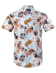 Floral Sky Blue Brown Pink