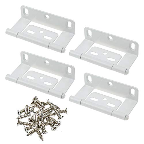 Lc Lictop Full Inset Partial Wrap Non-Mortise Door Hinges White Vintage Cabinet Furniture Hinge 4Pcs #TOP11