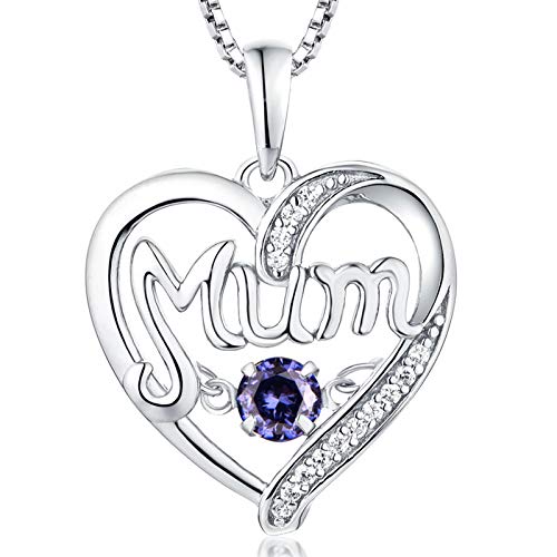 Sterling Silver Mum Necklace with Tanzanite Stone Sterling Silver Mum Necklace with Tanzanite Stone
