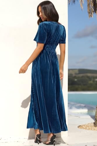 Image of Maxigerui Women's Velvet Maxi Dress Formal Dresses for Wedding Guest Dress