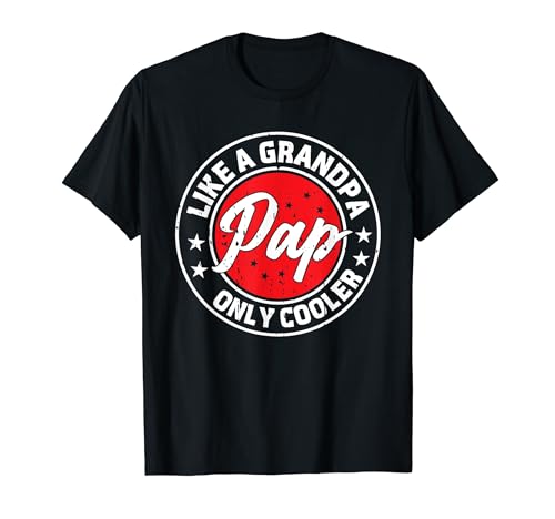 Pap Like A Grandpa Only Cooler Retro Men Father's Day Camiseta