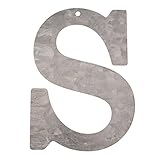GLOREX Buchstabe verzinkt S, Metall, Silber, 18 x 16 x 0.5 cm
