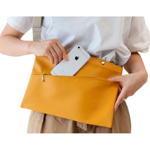 マスタード No.246 上質で上品でシンプルなショルダーバッグ「saco」 / 撥水 軽い 収納 千葉県