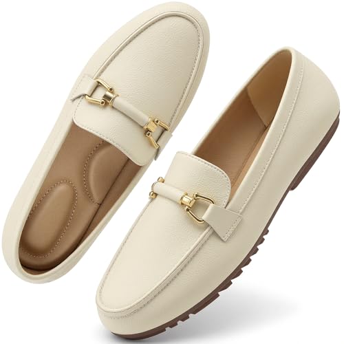 Image of HARENCE Loafers for Women Comfortable Slip On Business Work Flats Shoes Casual Driving Moccasins Penny Loafer