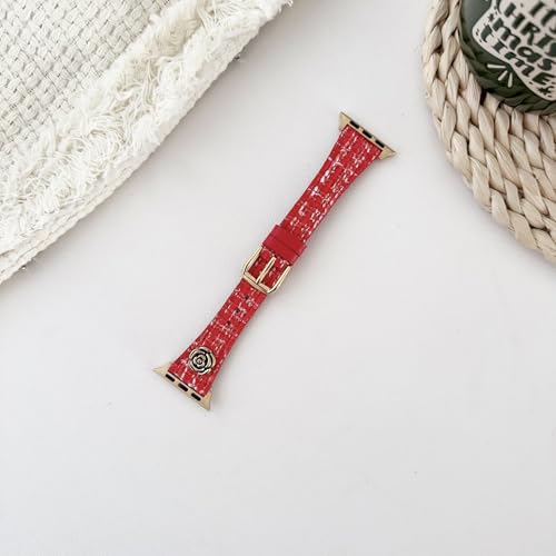 Watch Se 40 mm bracelet cuir fin rouge et coque de protection pour le quotidien