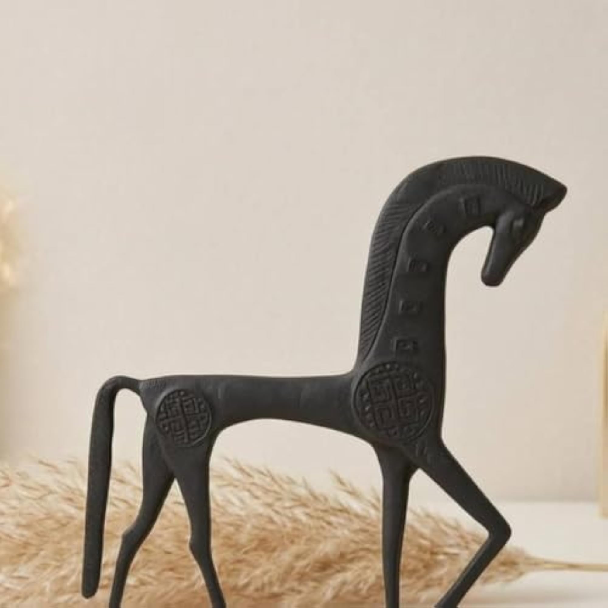 Embossed Horse Tabletop Ornament, Medallion Style