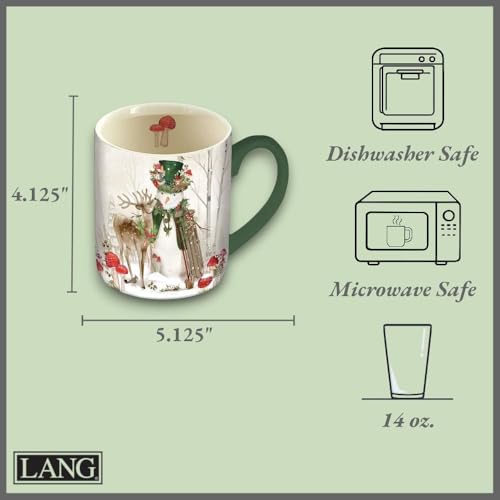 Taza Woodland Snowman Lang 14 onzas miniatura 3