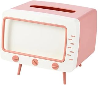 Masaüstü Retro Telefon Tutucu, Masaüstü Peçetelik Cep Telefonu Standı, (PEMBE DEKORATİF ŞIK)