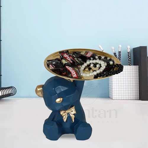 nantan Cool Dog Showpiece with Tray - Multifunctional Home Decor for Keys, Phone, Wallets, and More - Unique Shelf and Tabletop Decoration (Multicolor-6 * 4 in) (Blue) (B0CL27XTCC) Amazon Price History, Amazon Price Tracker