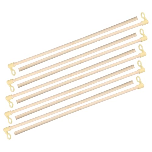 Vaguelly 10pcs Wooden Lantern Handles for DIY Lantern Craft Handle Bar Accessories Portable Sticks