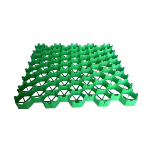 プラスチックグリッドドライブウェイスタビライザー、砂利グリッドグラスマット、ターフシェッドベースパスベースマット、傾斜地造園駐車場用(Color 2,4cm-4 pieces)