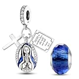 HappyStar charm argento 925 Pendente con Perle Personalizzato insetti fascino quattro foglie trifoglio perline compatibili bracciali europei gioiello regalo donna (Con perlina Space)