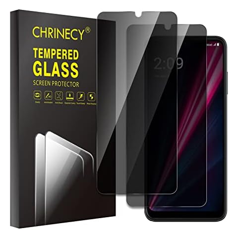 CHRINECY 2 Pack Privacy Screen Protector for T-Mobile Revvl 6 Pro 5G, 9H Hardness, Anti-Scratch, Premium HD Clarity, Case Friendly, Easy Installation Cover