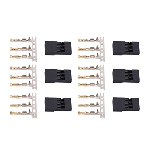 Kit 100 pcs Conector Macho JR, 3 Pines Oro miniatura 5