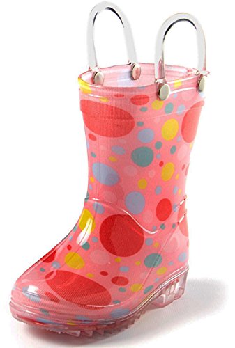 Puddle Play Rain Boots Girls Bubble Polka Dots - Size 6 Toddler