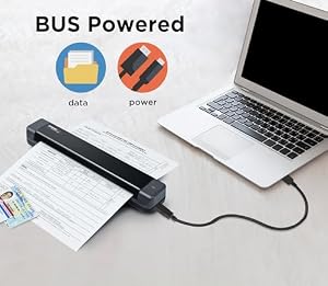 Plustek Mobile Scanner S410 Plus - Portable Sheet-Fed Document Scanner - for Windows 7 / 8 / 10 / 11, Featuring Button-Free Scanning with Included OCR Software — photo 5 of 6