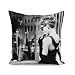 Housse de Coussin Taie Audrey Hepburn Image Retro Actrice Hollywood Star Actrice Film (40x40 cm)