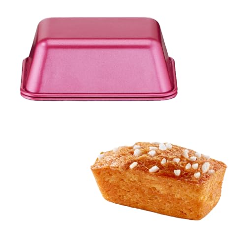 Tefal Creabake 2 moules à cakes longs 12,5x6,5 cm, Revêtement antiadhésif, Cuisson parfaite, Démoulage facile, Interchangeables, Empilables, Recettes...